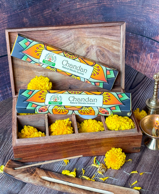 Chandan agarbatti and sandalwood incense by Namaste India