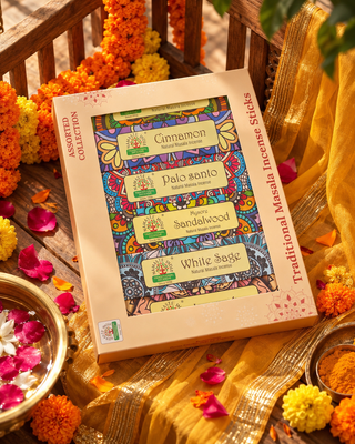 Festive incense gift box for Diwali and housewarming gifting by Namaste India